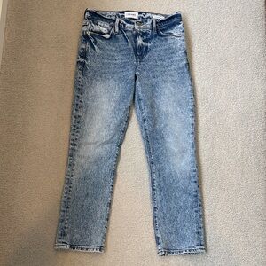 FRAME Le High Straight Acid Wash Jeans Size 25